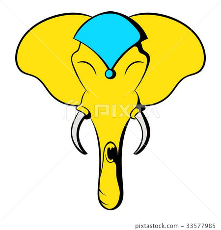 Head of elephant icon cartoon 33577985
