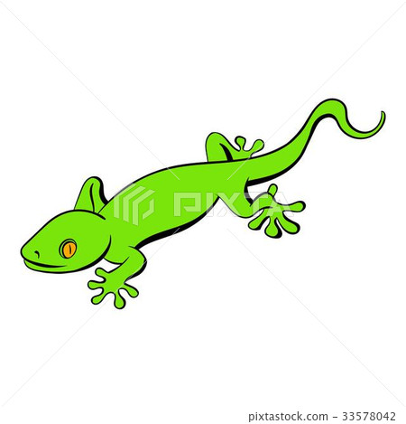 Green gecko lizard icon cartoon Green gecko lizard icon cartoon 33578042