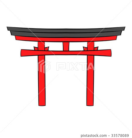Japan gate icon cartoon Japan gate icon cartoon 33578089