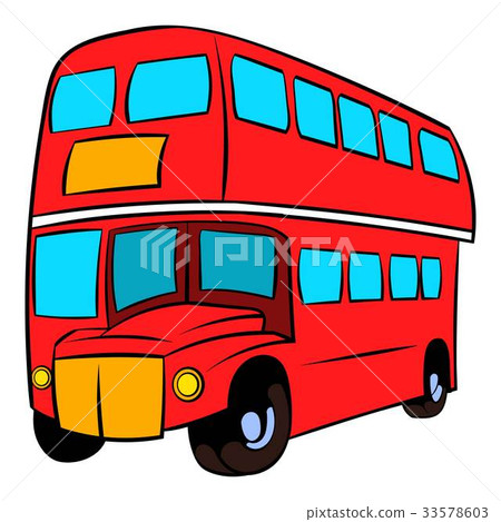 London double decker red bus icon cartoon London double decker red bus icon cartoon 33578603