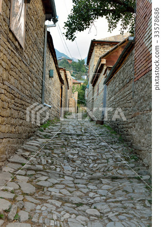 Narrow lane in Lahic village in Azerbaijan 33578686