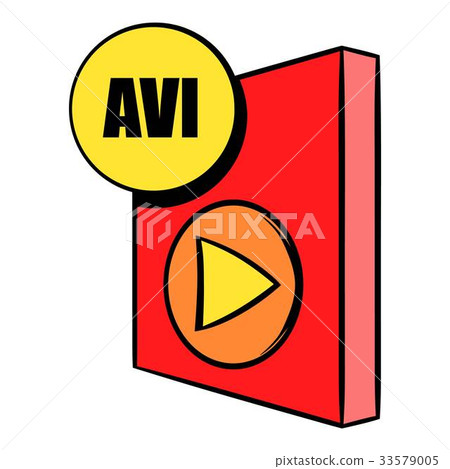 AVI file icon cartoon AVI file icon cartoon 33579005