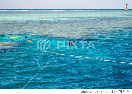 Water rescue operation. azure sea landscape.diving Water rescue operation. azure sea landscape.diving 33579299