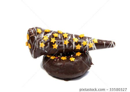 dough nut or donut isolated on white background  33580327