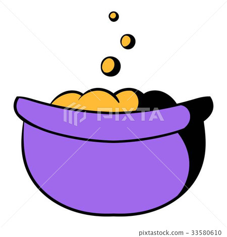Witch cauldron with potion icon cartoon Witch cauldron with potion icon cartoon 33580610
