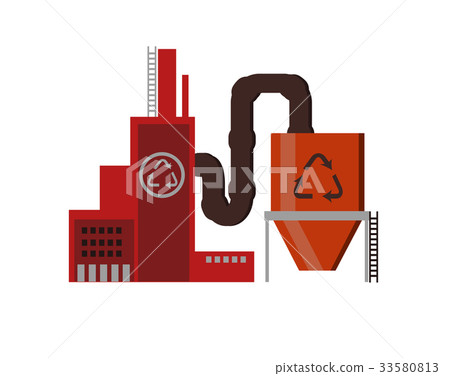 Vector ecology concept industry factory building 33580813