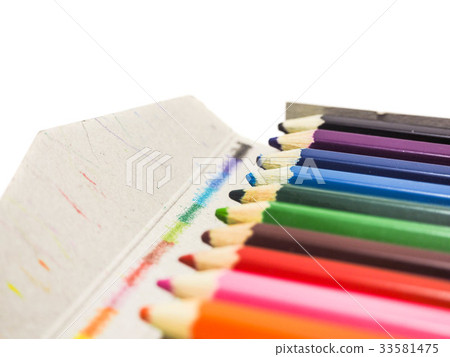 pencils all color isolatedon the white background pencils all color isolatedon the white background 33581475