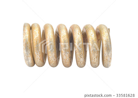 coil spring on a white background coil spring on a white background 33581628