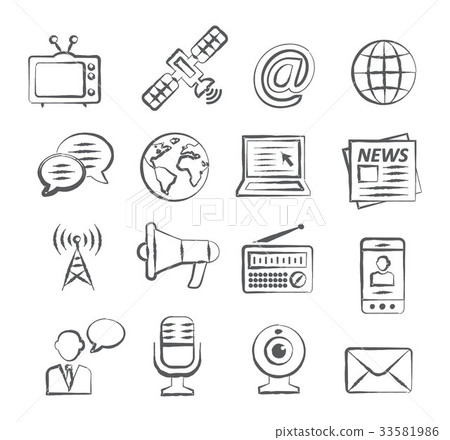 Media Doodle Icons 33581986