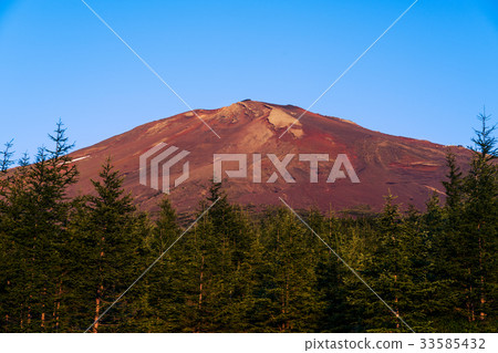 紅富士山，富士山，日出 33585432