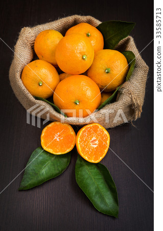 orange fruits  in sack 33585713