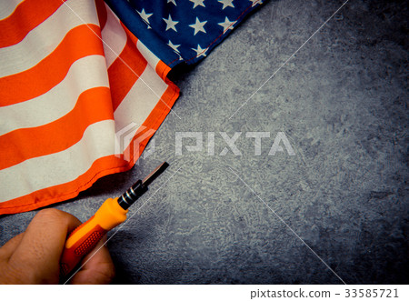 America flag with background for Labor day 33585721