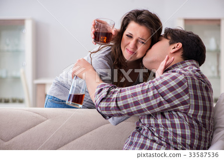 Domestic violence concept in a family argument 33587536