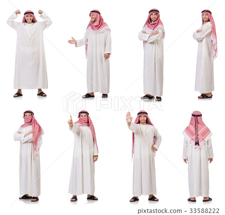 Arab man isolated on white background Arab man isolated on white background 33588222