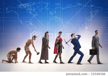 Progression of man mankind from ancient to modern 33589386