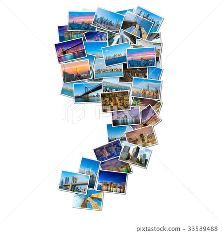 Punctuation mark made of new york photos 33589488