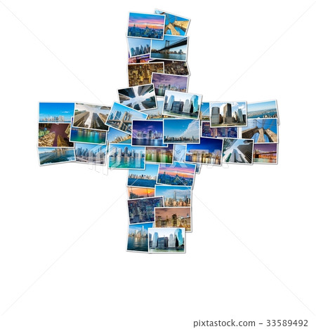 Punctuation mark made of new york photos 33589492