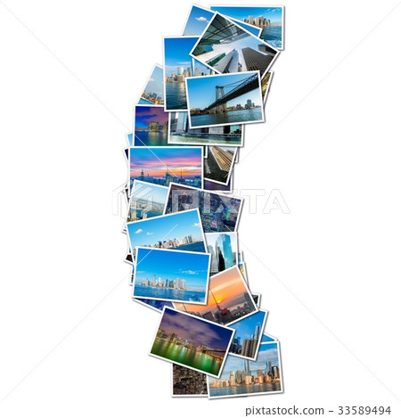 Punctuation mark made of new york photos 33589494