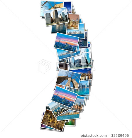 Punctuation mark made of new york photos 33589496