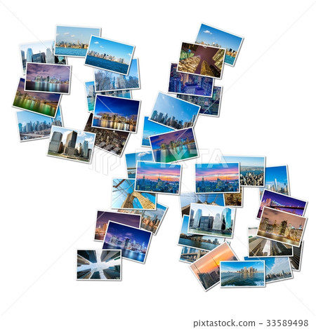 Punctuation mark made of new york photos 33589498
