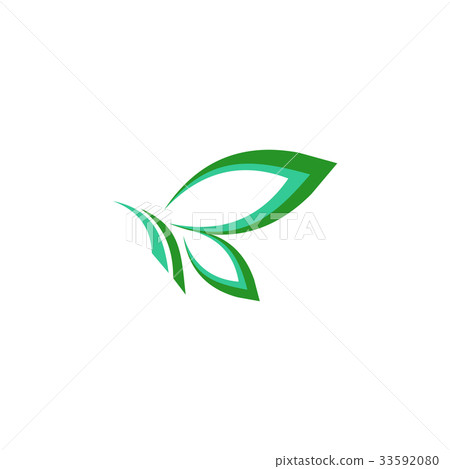 green butterfly logo symbol icon vector design 33592080
