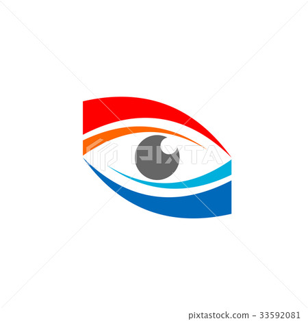 eye vision red blue logo symbol icon vector design 33592081
