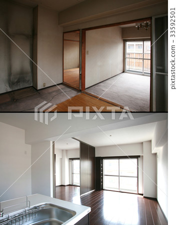 Before after group of renovation photograph 33592501
