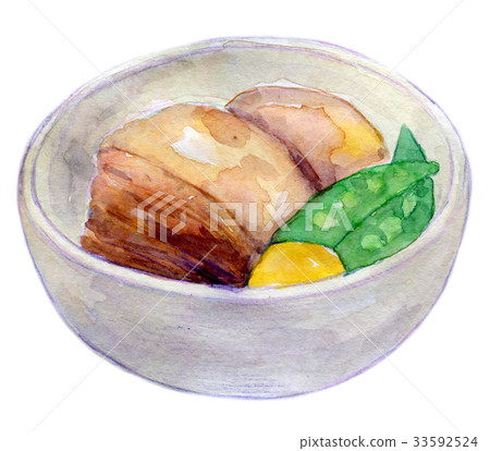 水彩插圖食物 33592524