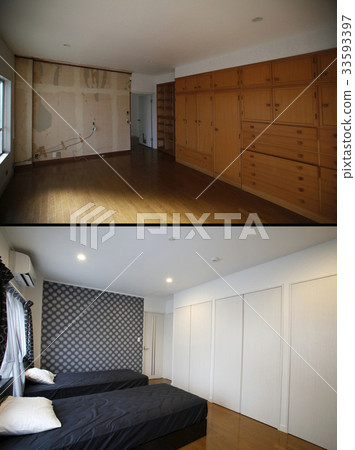 Before after group of renovation photograph Before after group of renovation photograph 33593397