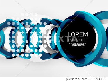 Modern 3d ring vector abstract background 33593459
