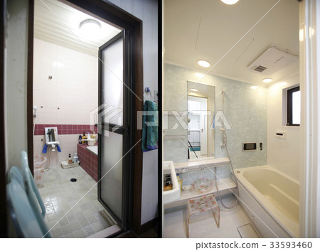 Before after group of renovation photograph 33593460