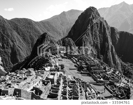 Machu Picchu in black and white 33594761