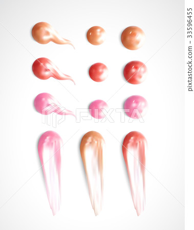 Collection of various Smears lipstick on white Collection of various Smears lipstick on white 33596455