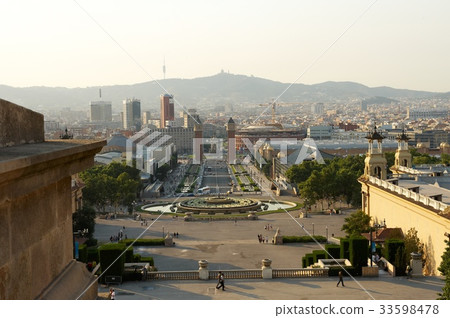 西班牙廣場,巴塞羅那,加泰羅尼亞,西班牙 西班牙廣場,巴塞羅那,加泰羅尼亞,西班牙 33598478
