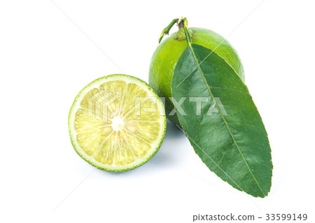 fresh lime on white background fresh lime on white background 33599149