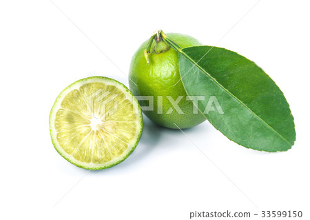 fresh lime on white background fresh lime on white background 33599150