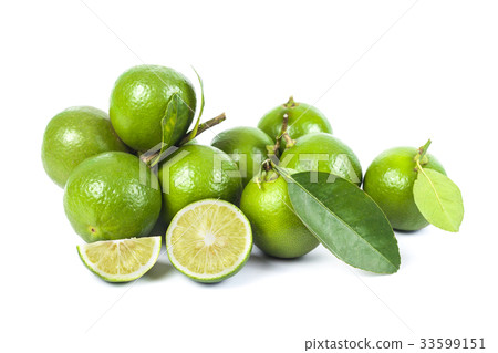 fresh lime on white background fresh lime on white background 33599151