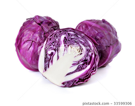 red cabbage over white background red cabbage over white background 33599306