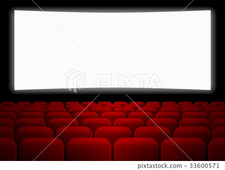 Rows of red seats 33600571