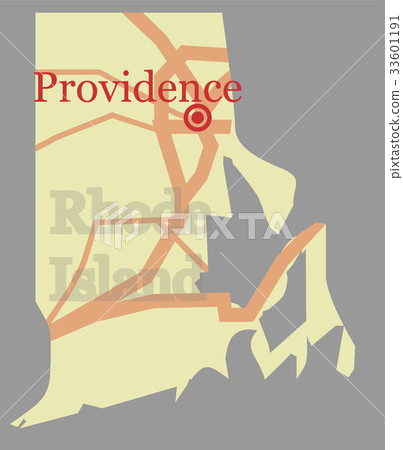 Rhode Island vector State Map Rhode Island vector State Map 33601191