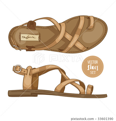 Fashion vector sketch womens shoes. 33601390