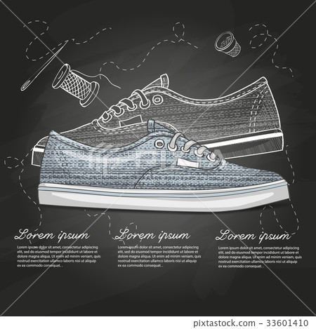 Fashion vector sketch womens shoes. 33601410
