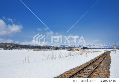 Yamagata winter clear JR Yonesaka Line Yamagata winter clear JR Yonesaka Line 33604240