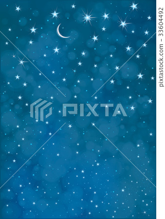 Vector starry night sky background. - Stock Illustration [33604492] - PIXTA