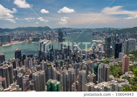 Hong Kong scenery seen from Victoria Peak 33604943