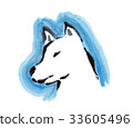兔子（狗）新年卡片插圖水墨畫_ 0013 33605496