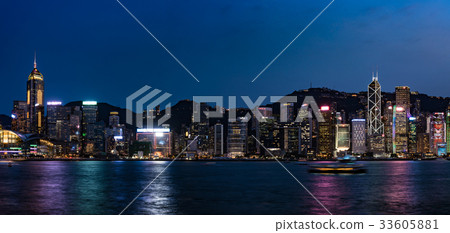 Hong Kong Night View Magic Hour 33605881