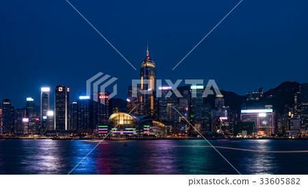 Hong Kong Night View Magic Hour 33605882