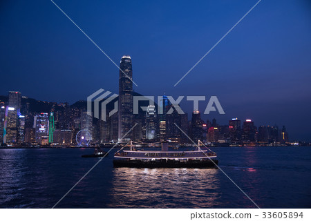 Hong Kong Night View Magic Hour 33605894
