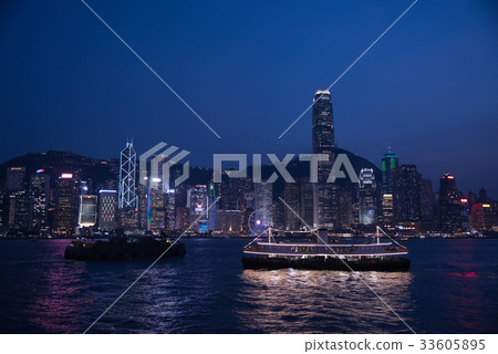 Hong Kong Night View Magic Hour 33605895